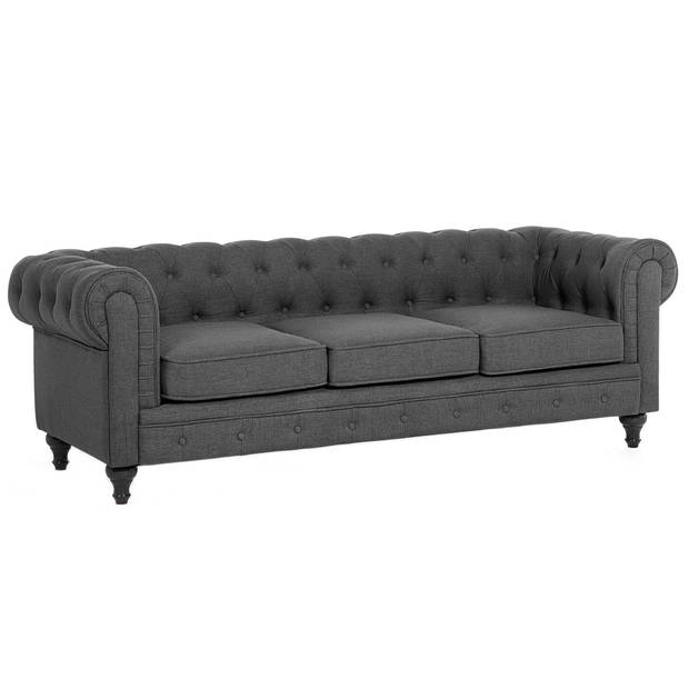 Beliani CHESTERFIELD - Zitgroep-Grijs-Polyester