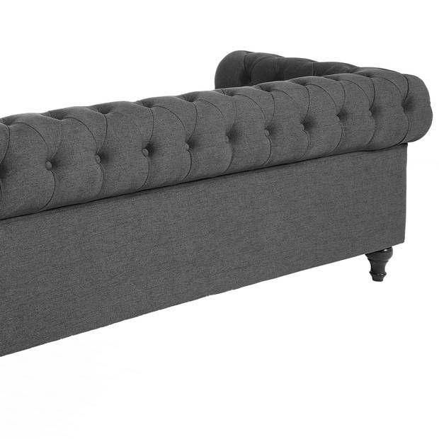 Beliani CHESTERFIELD - Zitgroep-Grijs-Polyester