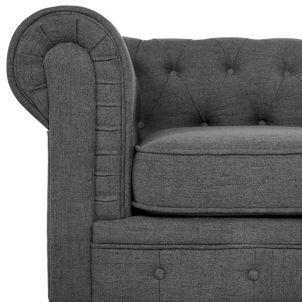 Beliani CHESTERFIELD - Zitgroep-Grijs-Polyester