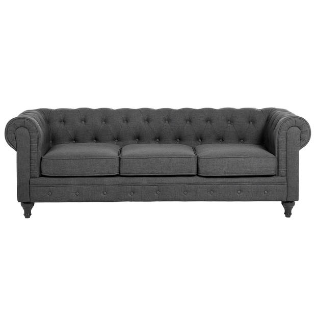 Beliani CHESTERFIELD - Zitgroep-Grijs-Polyester