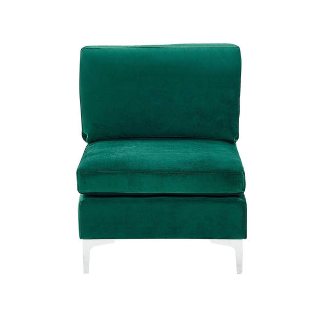 Beliani EVJA - Modulaire Sofa-Groen-Fluweel