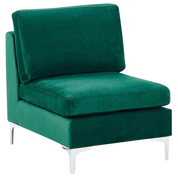 Beliani EVJA - Modulaire Sofa-Groen-Fluweel