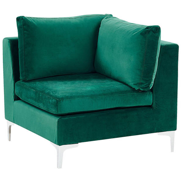 Beliani EVJA - Modulaire Sofa-Groen-Fluweel