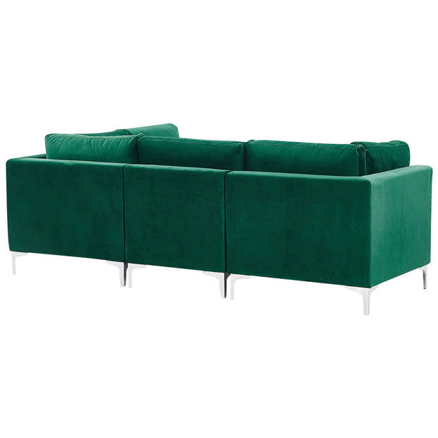 Beliani EVJA - Modulaire Sofa-Groen-Fluweel