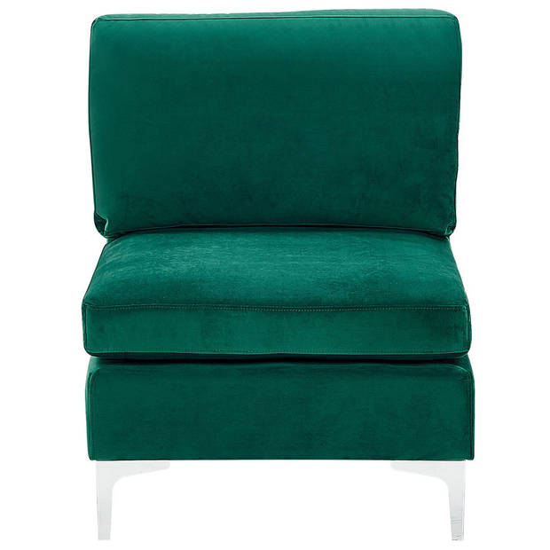 Beliani EVJA - Modulaire Sofa-Groen-Fluweel