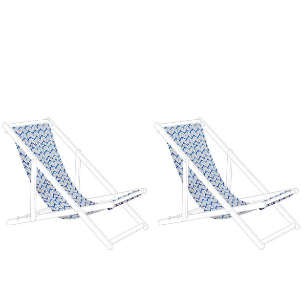 Beliani ANZIO/AVELLINO - Stoffen hoes voor stoel-Blauw-Polyester