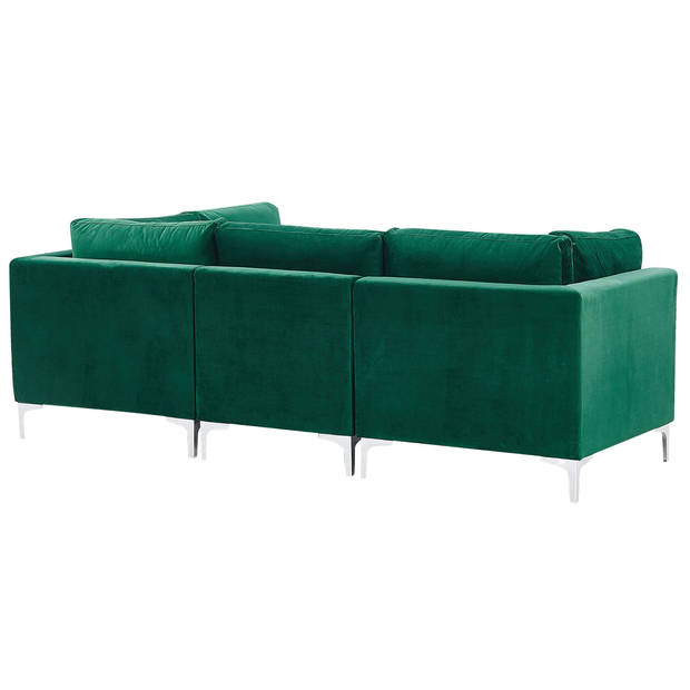 Beliani EVJA - Modulaire Sofa-Groen-Fluweel