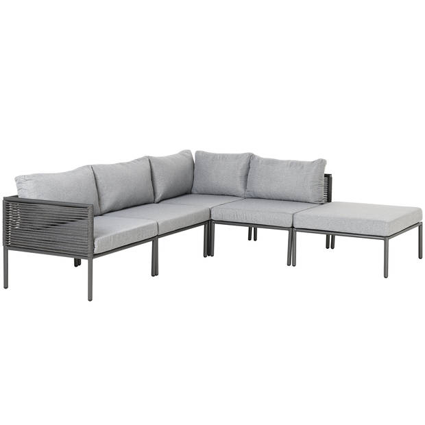 Beliani FORANO - Loungeset-Grijs-Aluminium