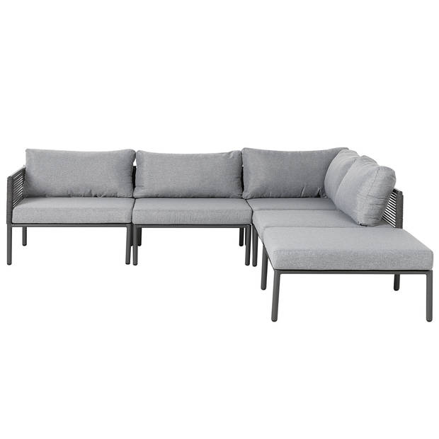 Beliani FORANO - Loungeset-Grijs-Aluminium