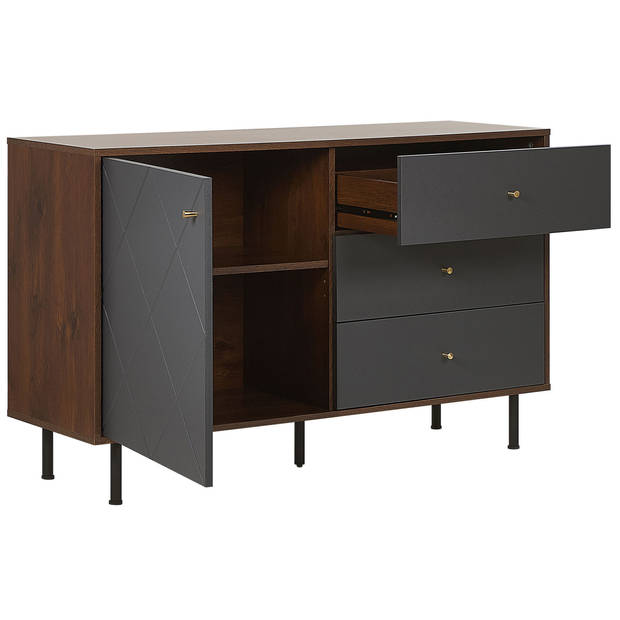 Beliani PALMER - Sideboard-Grijs-MDF