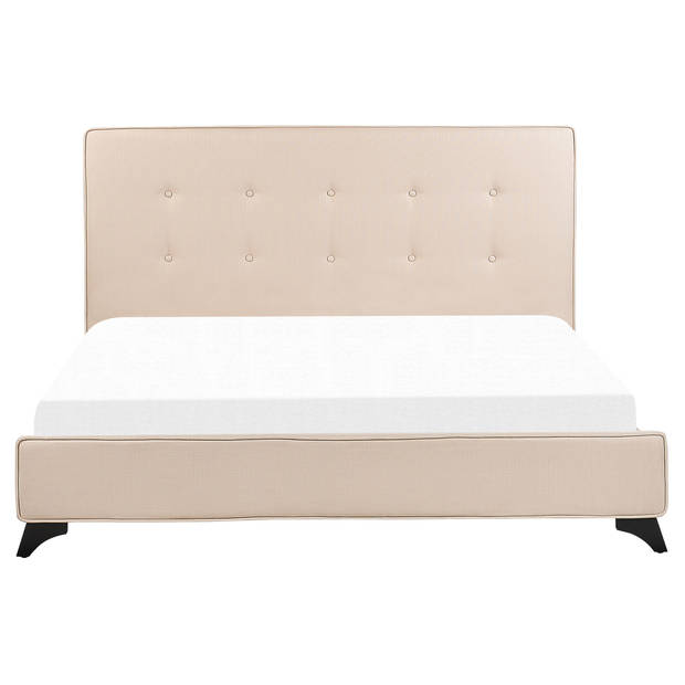 Beliani AMBASSADOR - Tweepersoonsbed-Beige-Polyester