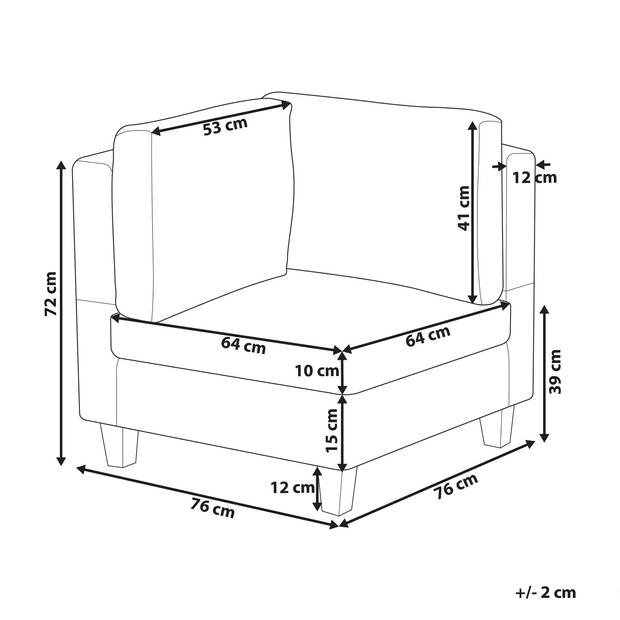 Beliani UNSTAD - Module Element-Wit-Polyester