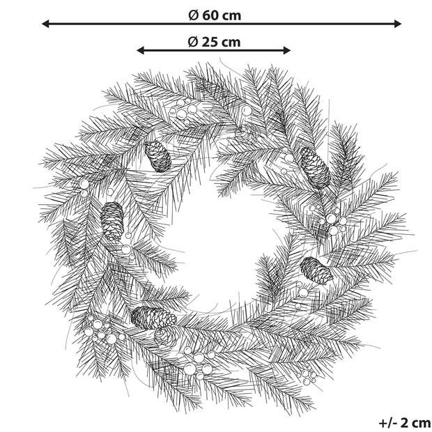 Beliani TENALA - Krans-Groen-Synthetisch materiaal