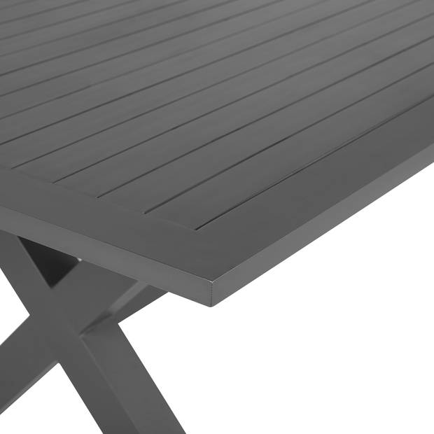 Beliani CASCAIS - Tuintafel-Grijs-Aluminium