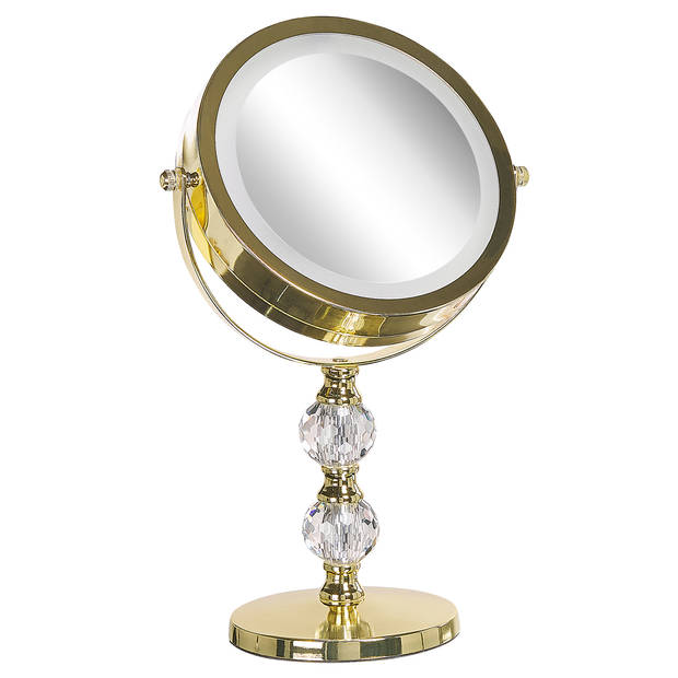Beliani CLAIRA - Make-up spiegel-Goud-IJzer, Glas