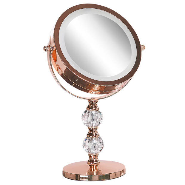 Beliani CLAIRA - Make-up spiegel-Roségoud-IJzer, Glas