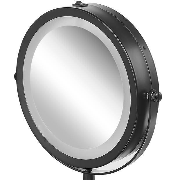 Beliani TUCHAN - Make-up spiegel-Zwart-IJzer, Glas