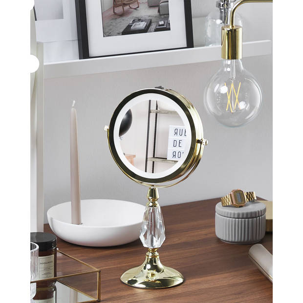 Beliani MAURY - Make-up spiegel-Goud-IJzer, Glas