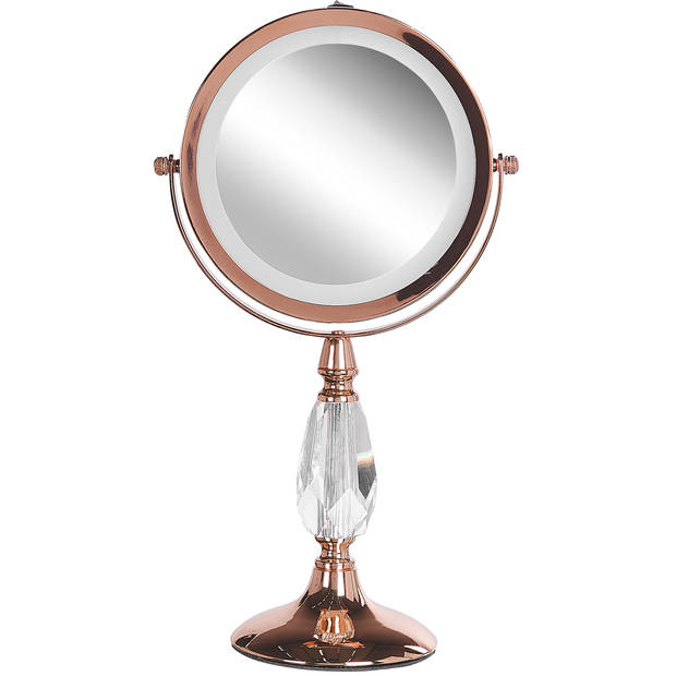 Beliani MAURY - Make-up spiegel-Roségoud-IJzer, Glas