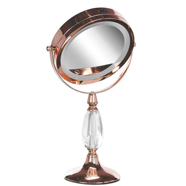 Beliani MAURY - Make-up spiegel-Roségoud-IJzer, Glas