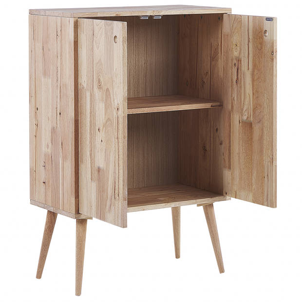 Beliani CHANDLER - Sideboard-Lichte houtkleur-Rubberhout