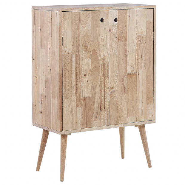 Beliani CHANDLER - Sideboard-Lichte houtkleur-Rubberhout