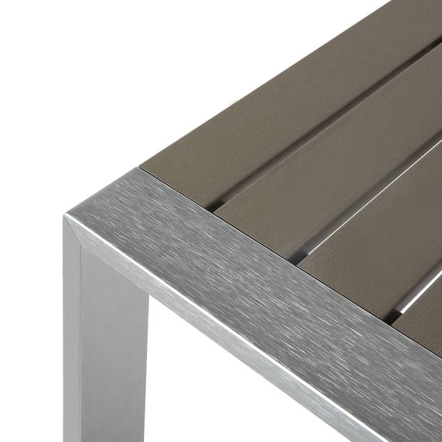 Beliani SALERNO - Salontafel-Grijs-Aluminium