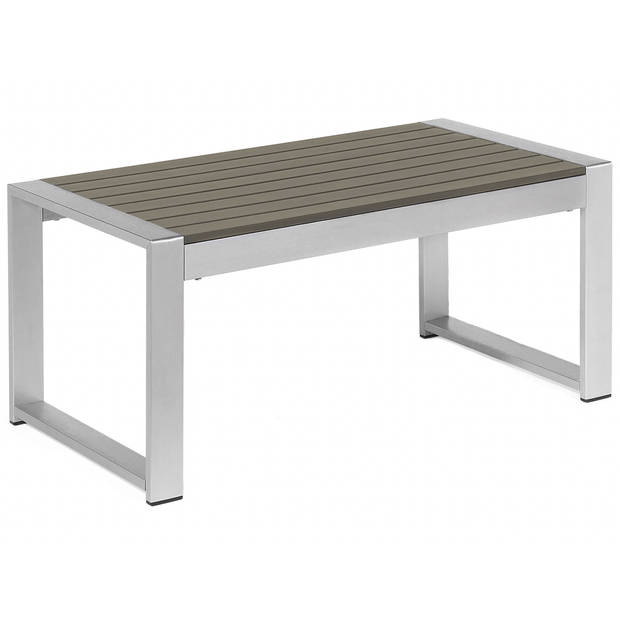 Beliani SALERNO - Salontafel-Grijs-Aluminium