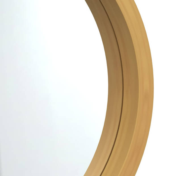 vidaXL Wandspiegel met band Ø 55 cm goudkleurig