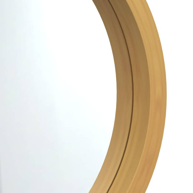 vidaXL Wandspiegel met band Ø 45 cm goudkleurig