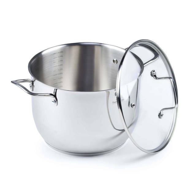 Rosmarino Pour & Cook Kookpan met glazen deksel - 24x17 cm