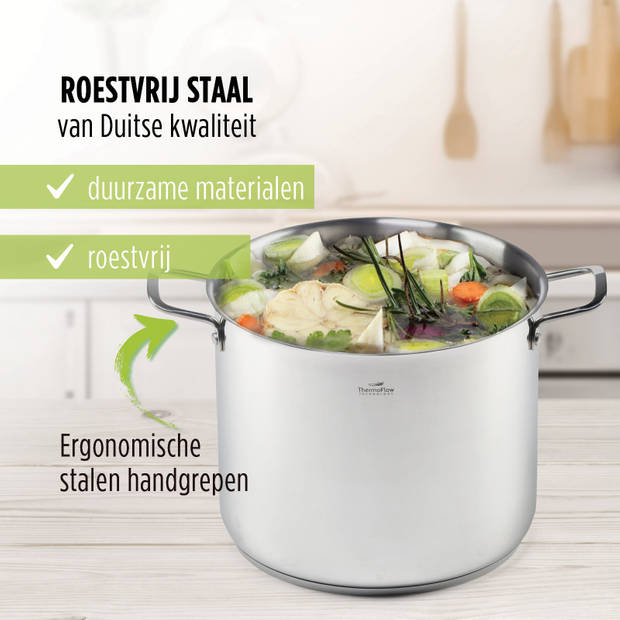 Rosmarino Pour & Cook Kookpan met glazen deksel - 28x23 cm