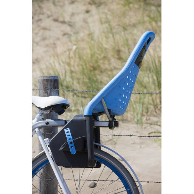 Yepp fietszitje achter Maxi blauw framebuisbevestiging