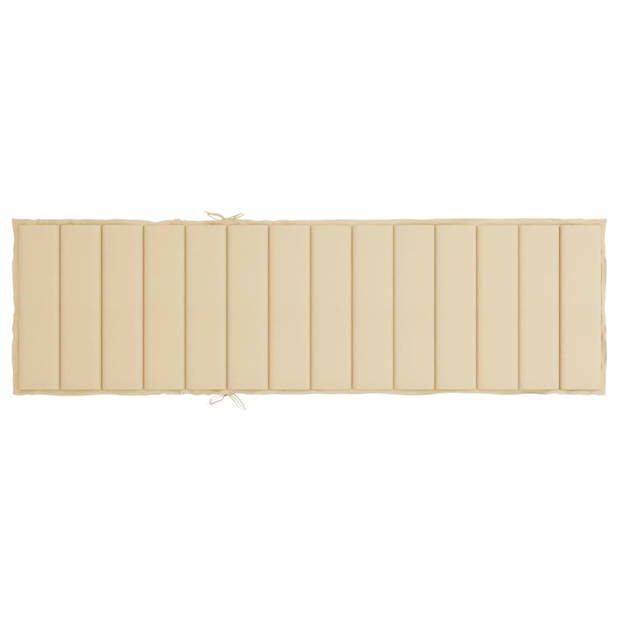 vidaXL Ligbedkussen 200x50x3 cm oxford stof beige