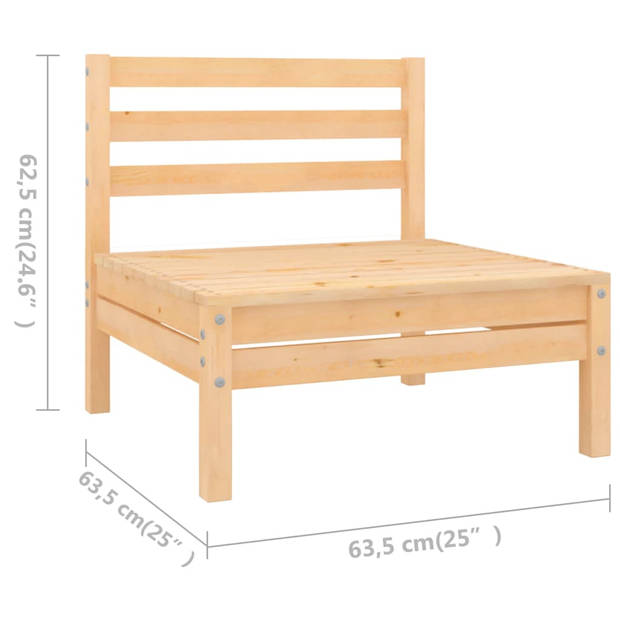 vidaXL 6-delige Loungeset massief grenenhout