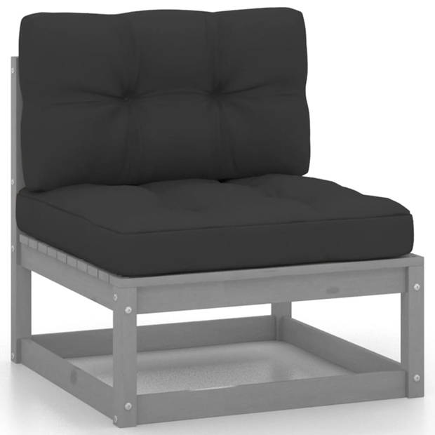 vidaXL 6-delige Loungeset met kussens massief grenenhout