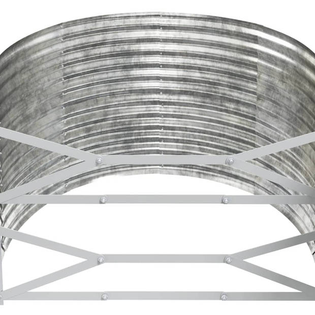 vidaXL Plantenbak 507x100x68 cm gepoedercoat staal zilverkleurig