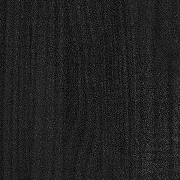 vidaXL Plantenbakken 2 st 31x31x70 cm massief grenenhout zwart