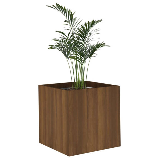 vidaXL Plantenbak 40x40x40 cm bewerkt hout bruineiken