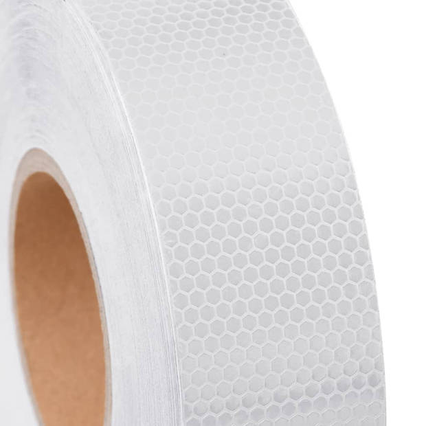 vidaXL Reflecterende tape 5 cm x 50 m PVC wit