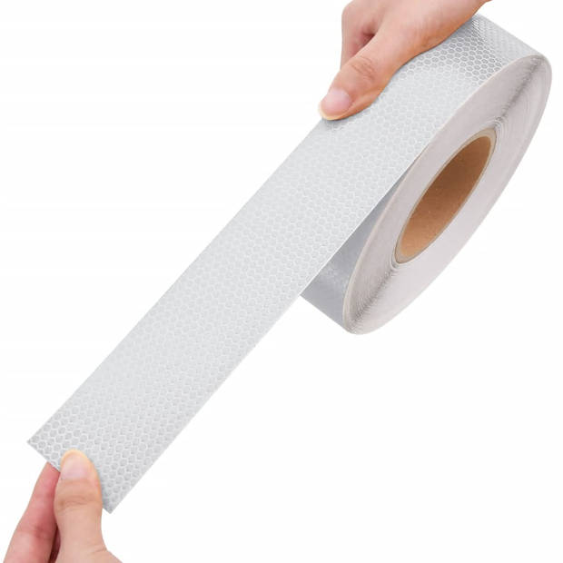 vidaXL Reflecterende tape 5 cm x 50 m PVC wit