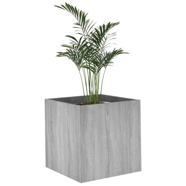 vidaXL Plantenbak 40x40x40 cm bewerkt hout grijs sonoma eiken