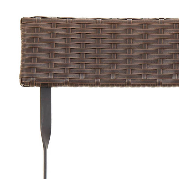 vidaXL Bistrostoelen 2 st inklapbaar poly rattan en staal bruin