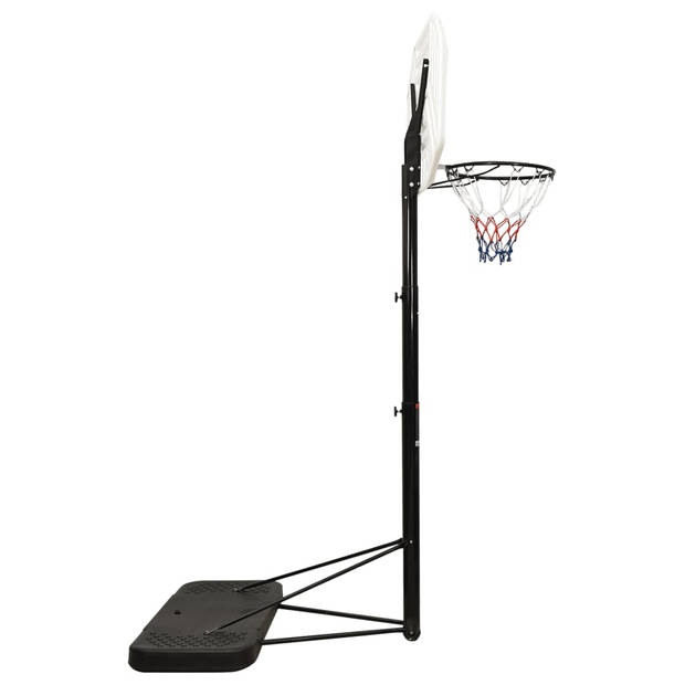 vidaXL Basketbalstandaard 258-363 cm polyetheen wit