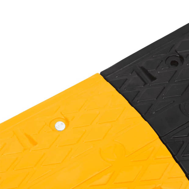 vidaXL Verkeersdrempel 420x32,5x4 cm rubber geel en zwart