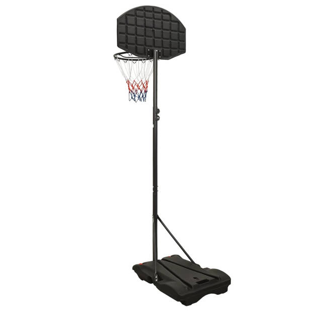 vidaXL Basketbalstandaard 216-250 cm polyethyleen zwart