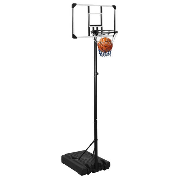 vidaXL Basketbalstandaard 235-305 cm polycarbonaat transparant