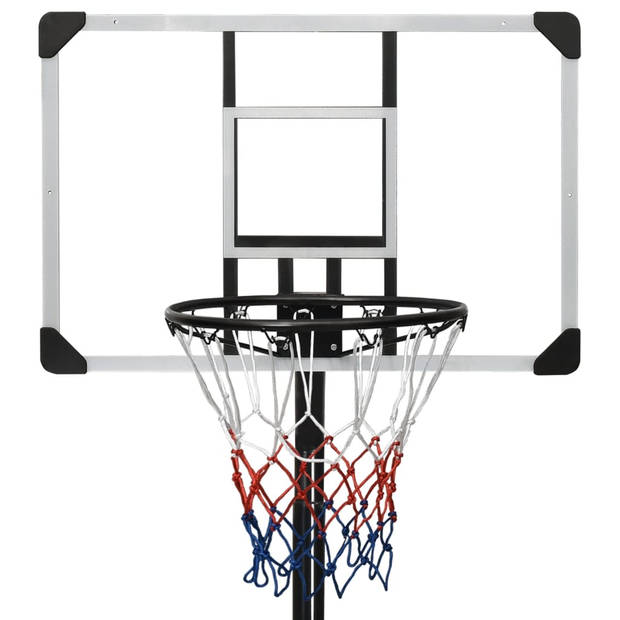 vidaXL Basketbalstandaard 235-305 cm polycarbonaat transparant