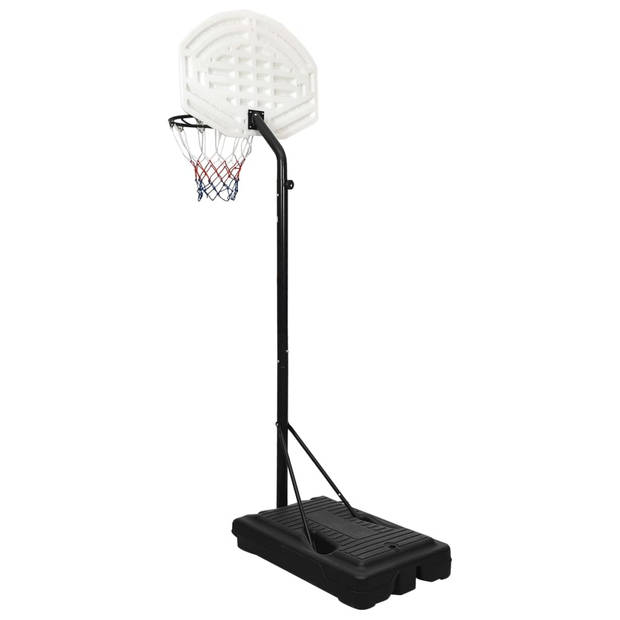 vidaXL Basketbalstandaard 237-307 cm polyetheen wit