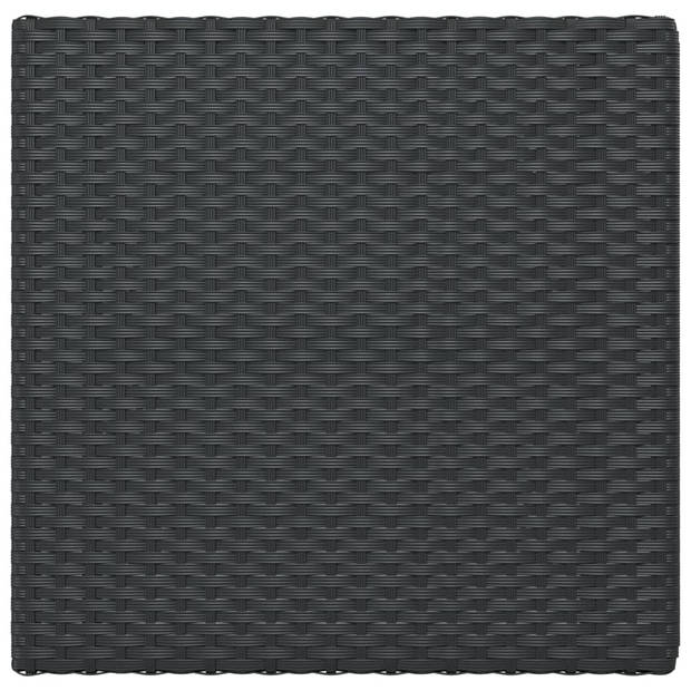 vidaXL Bistrotafel inklapbaar 55x54x71 cm poly rattan zwart